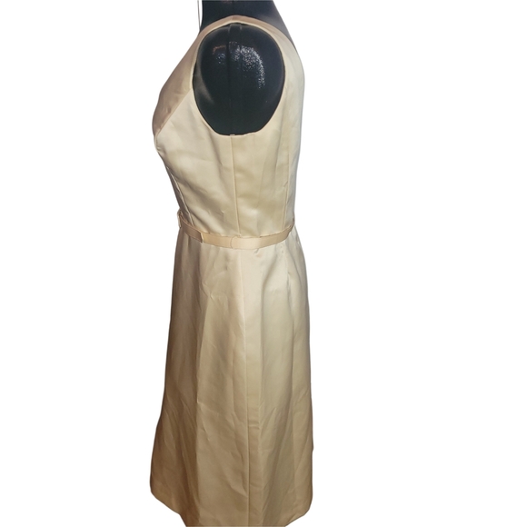 After Six Champagne Formal Bridesmaid Prom Sleeveless Dress 10 - Picture 6 of 9